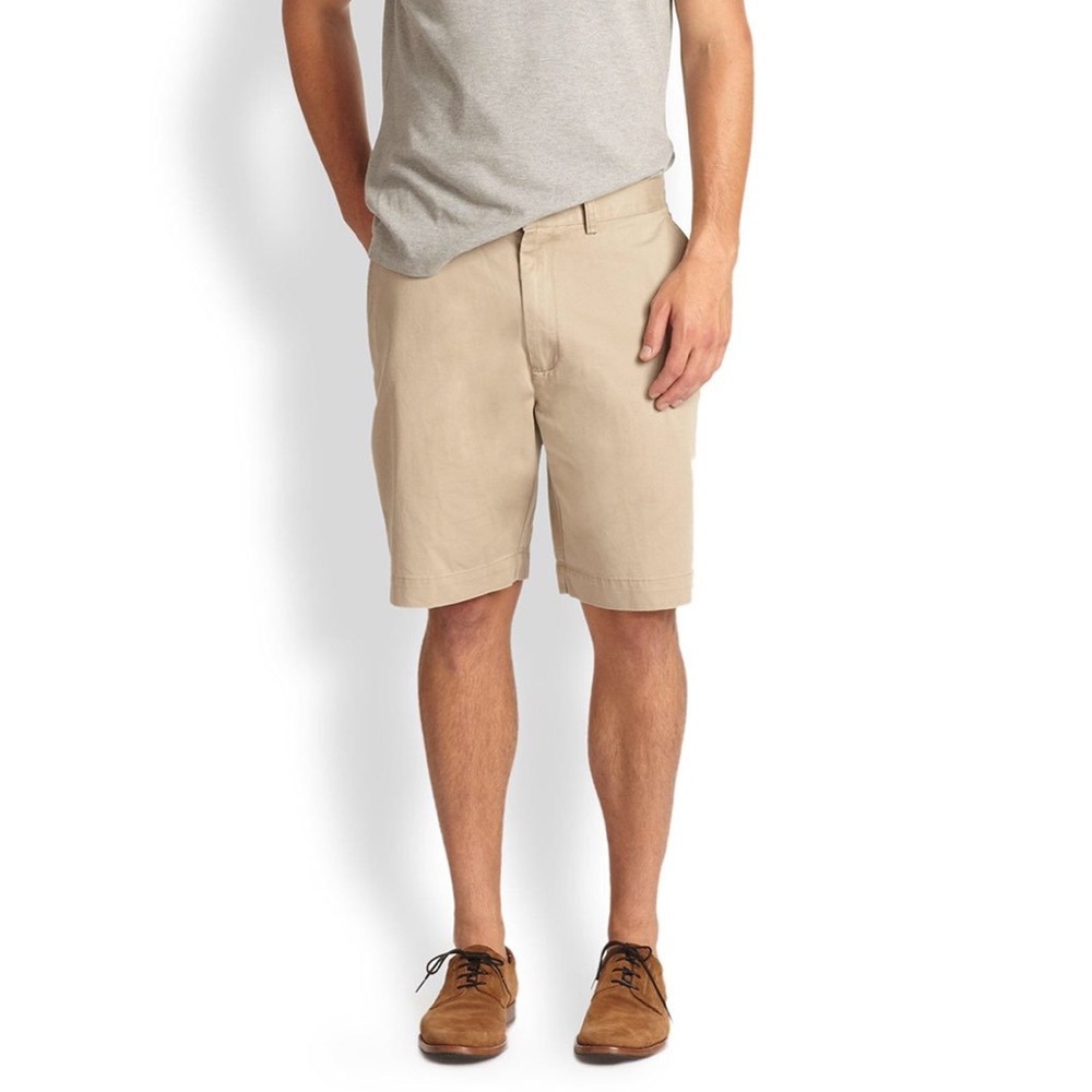 POLO Ralph Lauren Men’s Prospect Flat Front 9” Inseam Shorts Sand Tan Sz 32